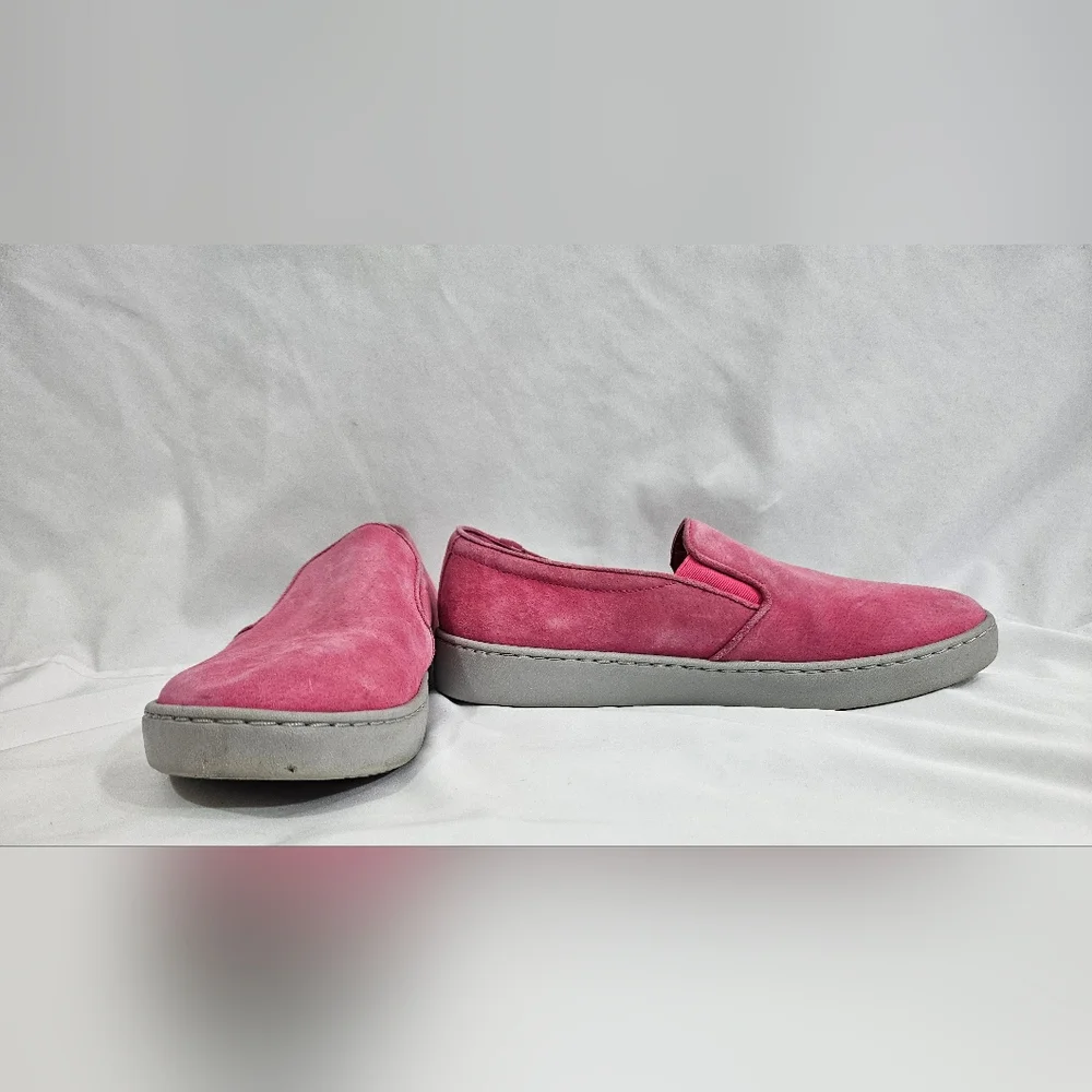 Vionic Pro Mahoney Avery Pink Slip On Suede Shoes Womens Size 9